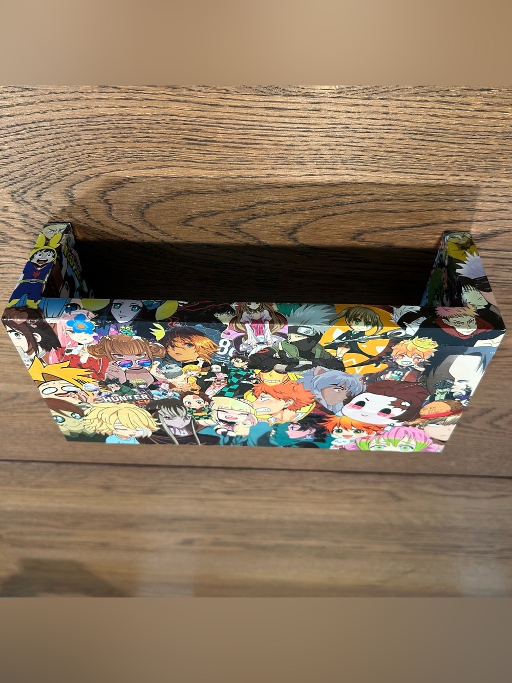 Handmade Anime Collage Shelf 9.5 in Floating Wall Shelf Decor Display